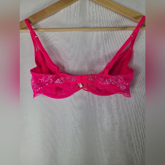 Lasenza hot pink lace bra size 32D - Picture 3 of 4
